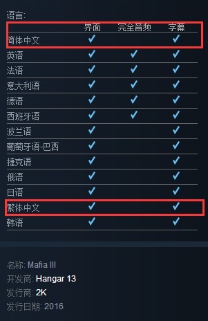 《黑手党3》官方简体中文确认  2K也算是有良心